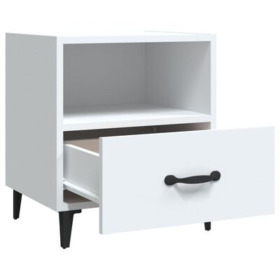 vidaXL Bedside Cabinet White Engineered Wood