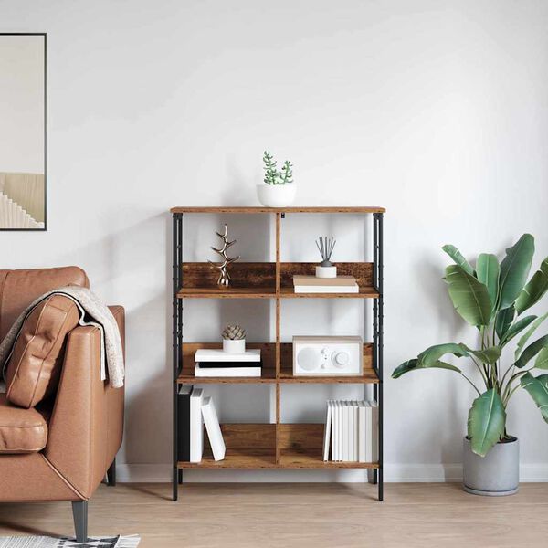 vidaXL Bookshelf Old Wood 82 x 32 x 112 cm Engineered Wood