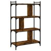 vidaXL Bookcase 4-Tier Smoked Oak 76x32x123 cm Engineered Wood