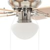 vidaXL Ornate Ceiling Fan with Light 82 cm Light Brown