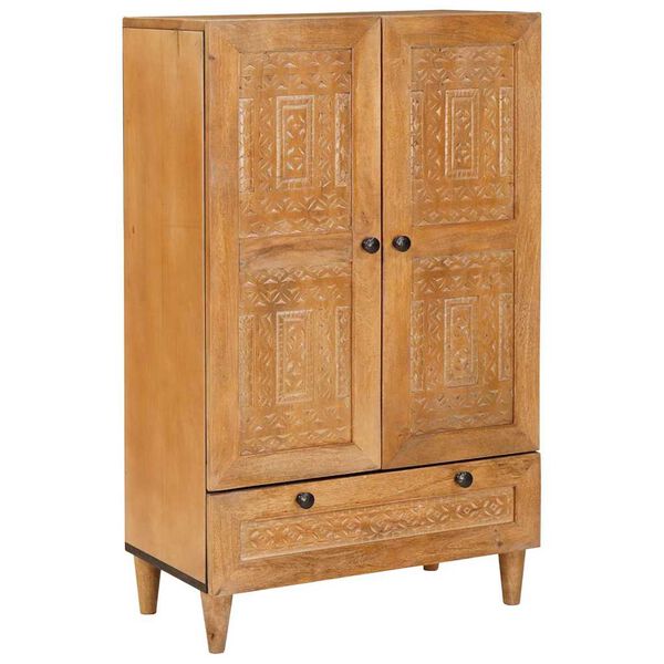 vidaXL Highboard Light brown 60 x 33 x 100 cm Solid mango wood