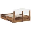 vidaXL Bed Frame with Headboard Old Wood 140 x 190 cm Engineered Wood