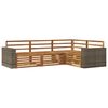 vidaXL Outdoor Sofa Set 4 pcs Natural 255.5 x 176.5 x 73 cm