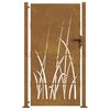 vidaXL Garden Gate 100x200 cm Corten Steel Grass Design
