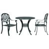 vidaXL 3 Piece Bistro Set Green Cast Aluminium