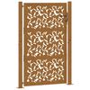 vidaXL Garden Gate 100x150 cm Weathering Steel Leaf Design