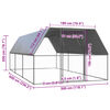 vidaXL Outdoor Chicken Cage 3x6x2 m Galvanised Steel