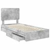 vidaXL Storage Bed Concrete Grey 100 x 200 cm Engineered Wood