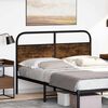 vidaXL Headboard Smoked Oak 135 cm Steel and Engineered Wood