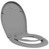 vidaXL Toilet Seat Grey 47 x 37 x 4 cm Duroplast