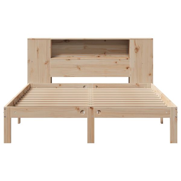 vidaXL Bookcase Bed without Mattress 140x190cm Solid Wood Pine