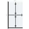vidaXL Foldable Walk-in Shower Wall Frosted ESG Glass 110x190 cm