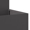 vidaXL Garden Planter Black 100 x 100 x 48 cm Steel
