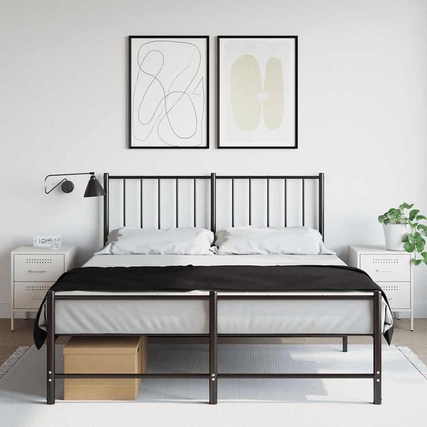 vidaXL Bedside Cabinets 2 pcs White 36x39x50.5 cm Steel