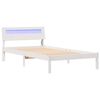 vidaXL Bed Frame with Headboard White 90 x 200 cm Solid Pine Wood