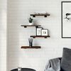 vidaXL Wall Shelves 4 pcs Brown Oak 40x20x1.5 cm Engineered Wood