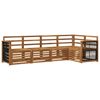 vidaXL Outdoor Sofa Set 4 pcs Natural Solid Acacia Wood