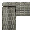 vidaXL 5 Piece Garden Bar Set with Cushions Poly Rattan Grey