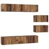 vidaXL TV Cabinet Set 6 pcs Old Wood Engineered Wood