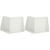 vidaXL Retaining Wall 2 pcs 50 x 50 x 30 cm Steel White