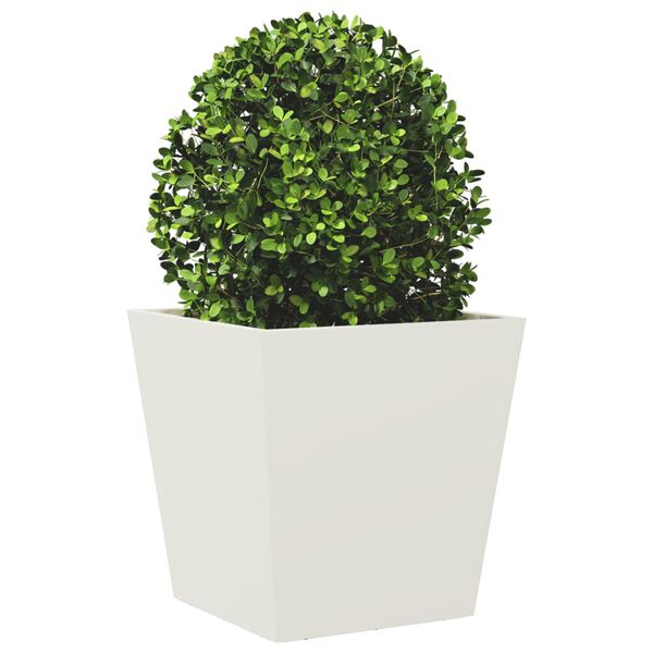 vidaXL Garden Planter White 40x40x40 cm Steel