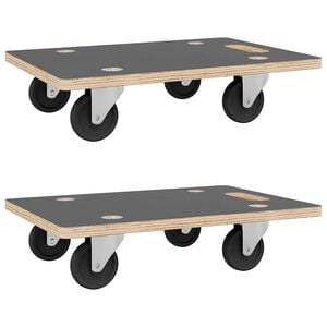 vidaXL Transport Trolleys 2 pcs Rectangular 50x35x11,5 cm 250 kg