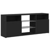 vidaXL TV Cabinet with LED Lights Black 120x30x50 cm