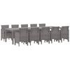 vidaXL Garden Dining Set with Cushion 11 pcs Light grey and Anthracite