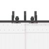 vidaXL Sliding Door Hardware Kit 305 cm Steel Black