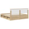 vidaXL Bed Frame with Headboard Sonoma 180 x 200 cm Engineered wood