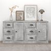 vidaXL Sideboards 2 pcs Concrete Grey Engineered Wood