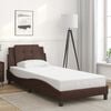 vidaXL Bed Frame without Mattress "Zadar" Brown 80x200 cm Faux Leather
