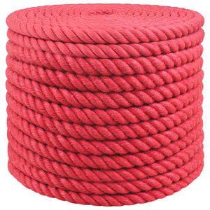 vidaXL Jute Rope 20 mm Red 100% Tossa jute