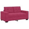 vidaXL Sofa 2 pcs Wine Red 221 x 80 x 80 cm Fabric
