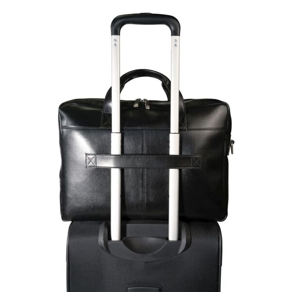 Exacompta Double Compartment Laptop Bag Exactive Leather