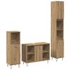 vidaXL Bathroom Furniture Set 3 pcs Artisan Oak Engineered Wood