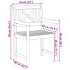vidaXL Garden Chair 8 pcs 56 x 56 x 90 cm Solid Acacia Wood