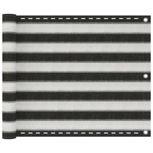 vidaXL Balcony Screen HDPE 75x500 cm Anthracite and White