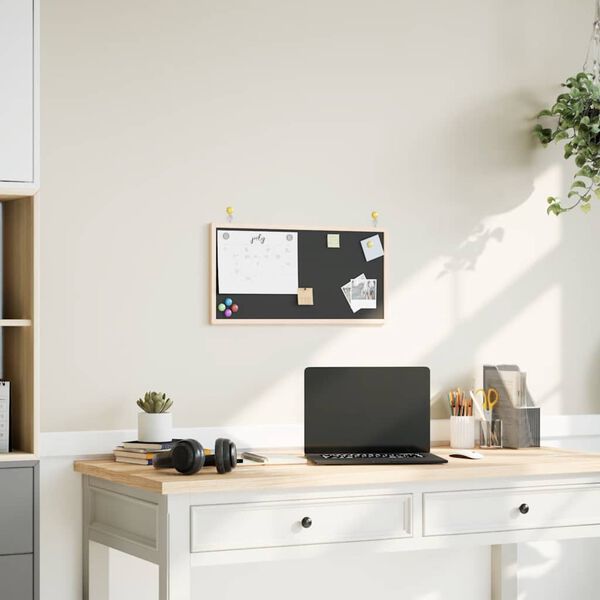 vidaXL Chalkboard with Solid Pine Wood Frame Black 60x30 cm