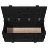 vidaXL Storage Box Black 91x40.5x42 cm Solid Wood Pine