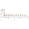 vidaXL Bed Frame White 200 x 200 cm Solid Pine Wood