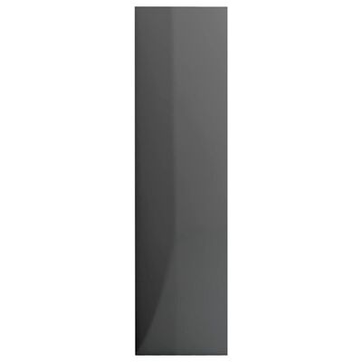 vidaXL 3-Tier Book Cabinet High Gloss Grey 60x30x114 cm Engineered Wood
