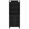 vidaXL Highboard Black Oak 69.5 x 34 x 180 cm Engineered Wood