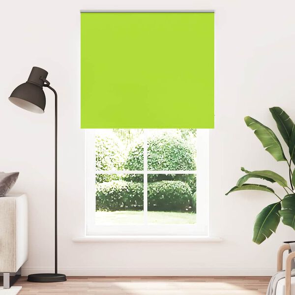 vidaXL Roller Blind Blackout Leaves Green 130x210 cm Fabric Width 126.6 cm Polyester