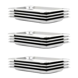 vidaXL Gastronorm Containers 12 pcs GN 1/3 20 mm Stainless Steel