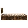 vidaXL Bed Frame Smoked Oak 140 x 190 cm Engineered wood