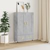 vidaXL Highboard Concrete Grey 69.5x31x115 cm Engineered Wood