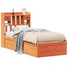 vidaXL Bed Frame without Mattress Wax Brown 100x200 cm Solid Wood Pine