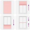 vidaXL Pleated Blind Pink 115x200 cm Fabric Width 114.4 cm Polyester