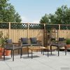 vidaXL Outdoor Furniture Set 4 pcs Grey and Dark Grey PE Rattan